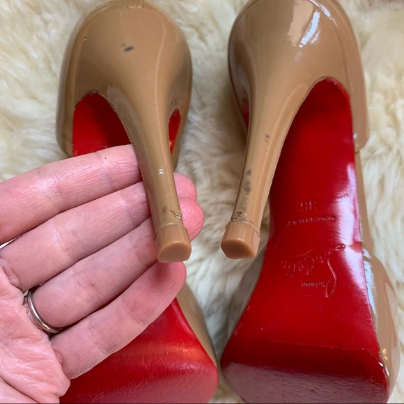 Christian Louboutin Madame Claude Nude Peep Pump - Picture 6 of 13